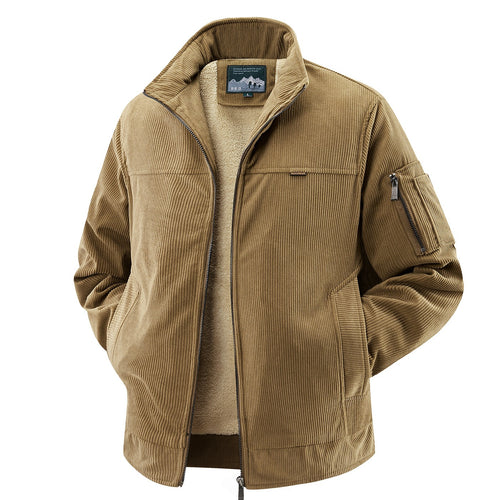 Herren Modische Cordjacke mit Fleece-Innenfutter Drune