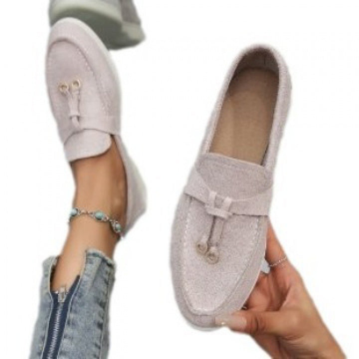 Damen nan bequeme Slip-On Loafer mit dekorativem Quastenbesatz und ergonomischer Gummisohle Drune