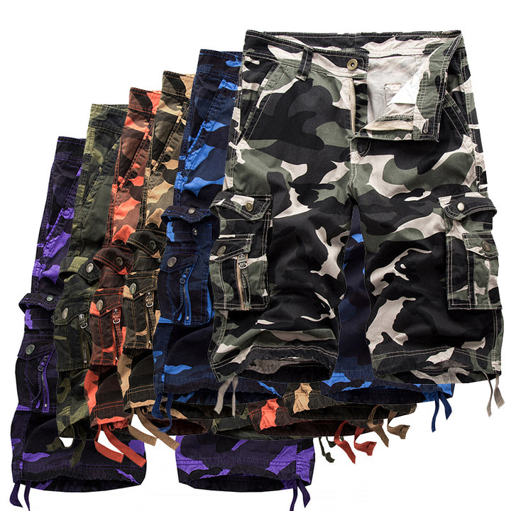 Herren Cargo-Shorts mit Utility-Taschen und verstellbarem Bund Drune