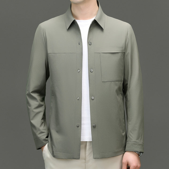 Herren leichte Übergangsjacke mit praktischem Stehkragen und modernen Taschen Drune