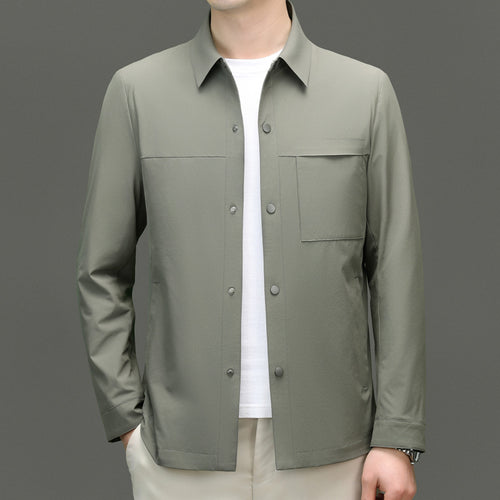 Herren leichte Übergangsjacke mit praktischem Stehkragen und modernen Taschen Drune