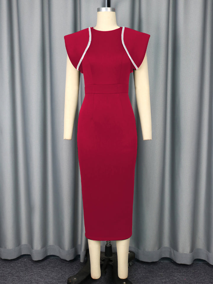 Damen Figurbetontes Kleid mit dekorativem Rüschen-Design Drune