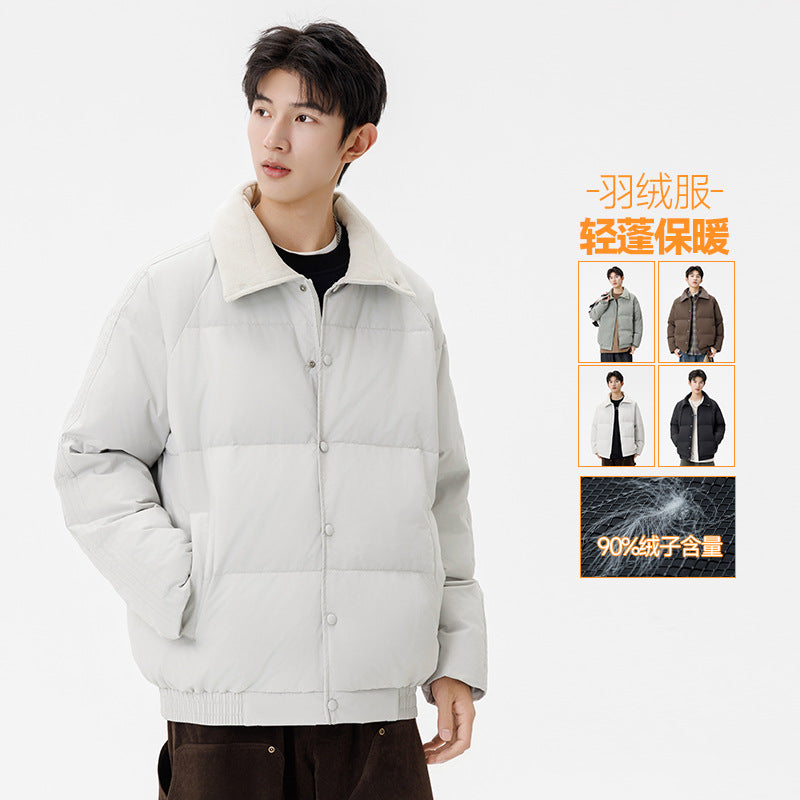 Herren Gepolsterte Winter-Steppjacke mit Teddykragen und winddichter Thermofüllung Drune
