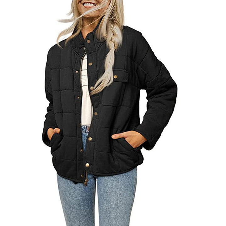 Damen Steppjacke mit dekorativem Knopf Drune