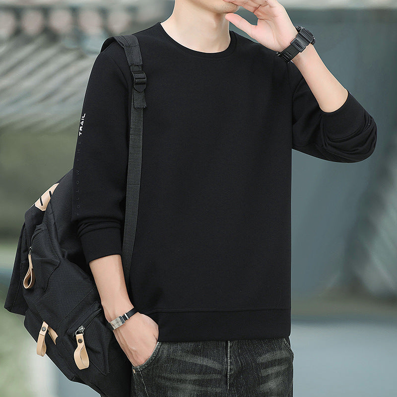 Herren Rundhals-Sweatshirt mit angerauter Innenseite und schmalem Saum Drune