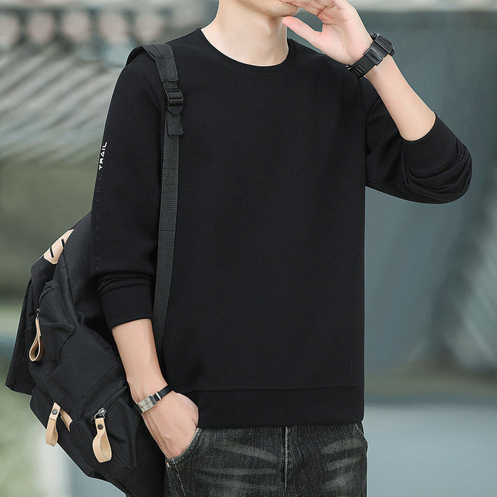 Herren Rundhals-Sweatshirt mit angerauter Innenseite und schmalem Saum Drune
