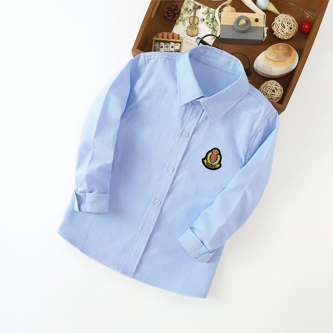 Damen klassisches Langarmhemd mit Wappen Drune