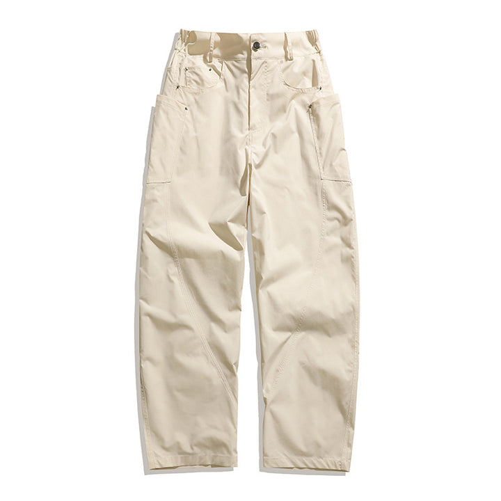 Herren Weite Workwear-Cargo-Hose mit hohem Bund, seitlichen Multi-Taschen & lässigem Baggy-Schnitt Drune