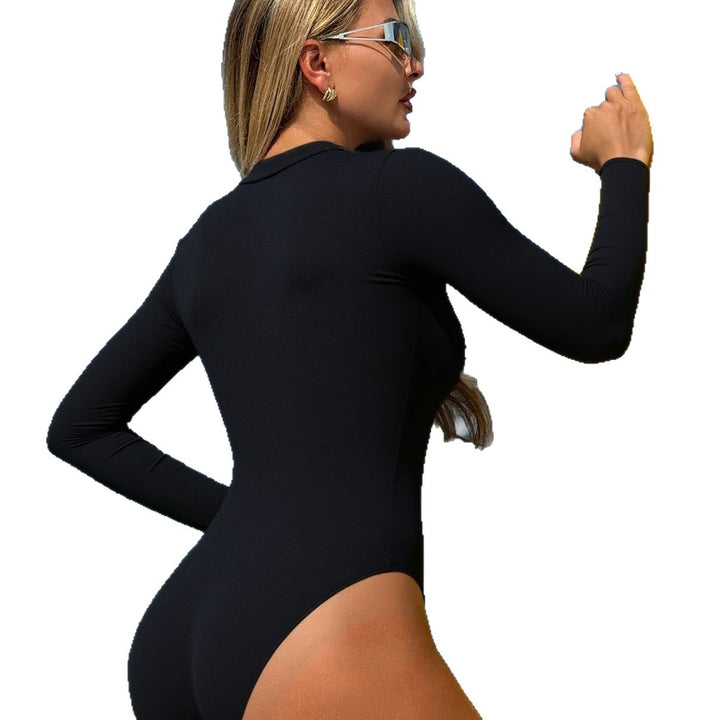 Damen Sportlicher Schwimmanzug mit Reißverschluss Drune