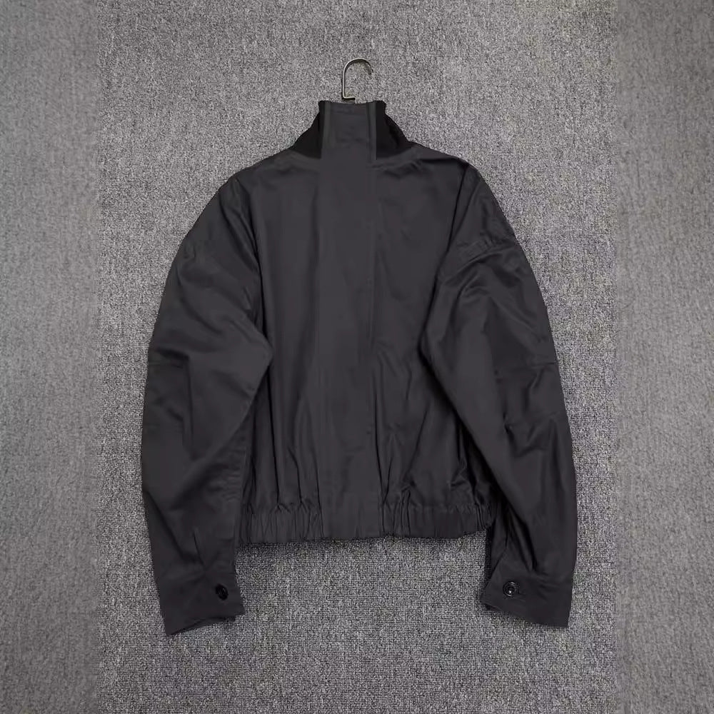 Damen lässige Kapuzenjacke mit hohen Kragen und Seitenreißverschluss Drune