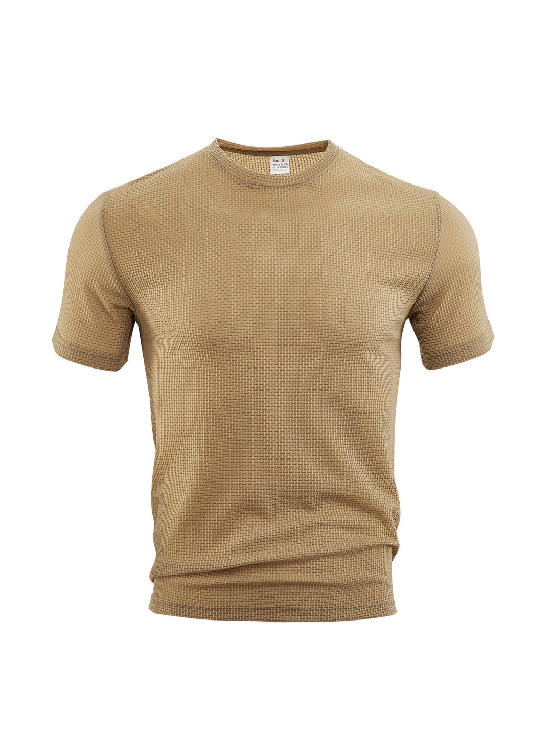Herren nan Waffelstruktur-T-Shirt mit Rundhalsausschnitt und körpernaher Passform Drune