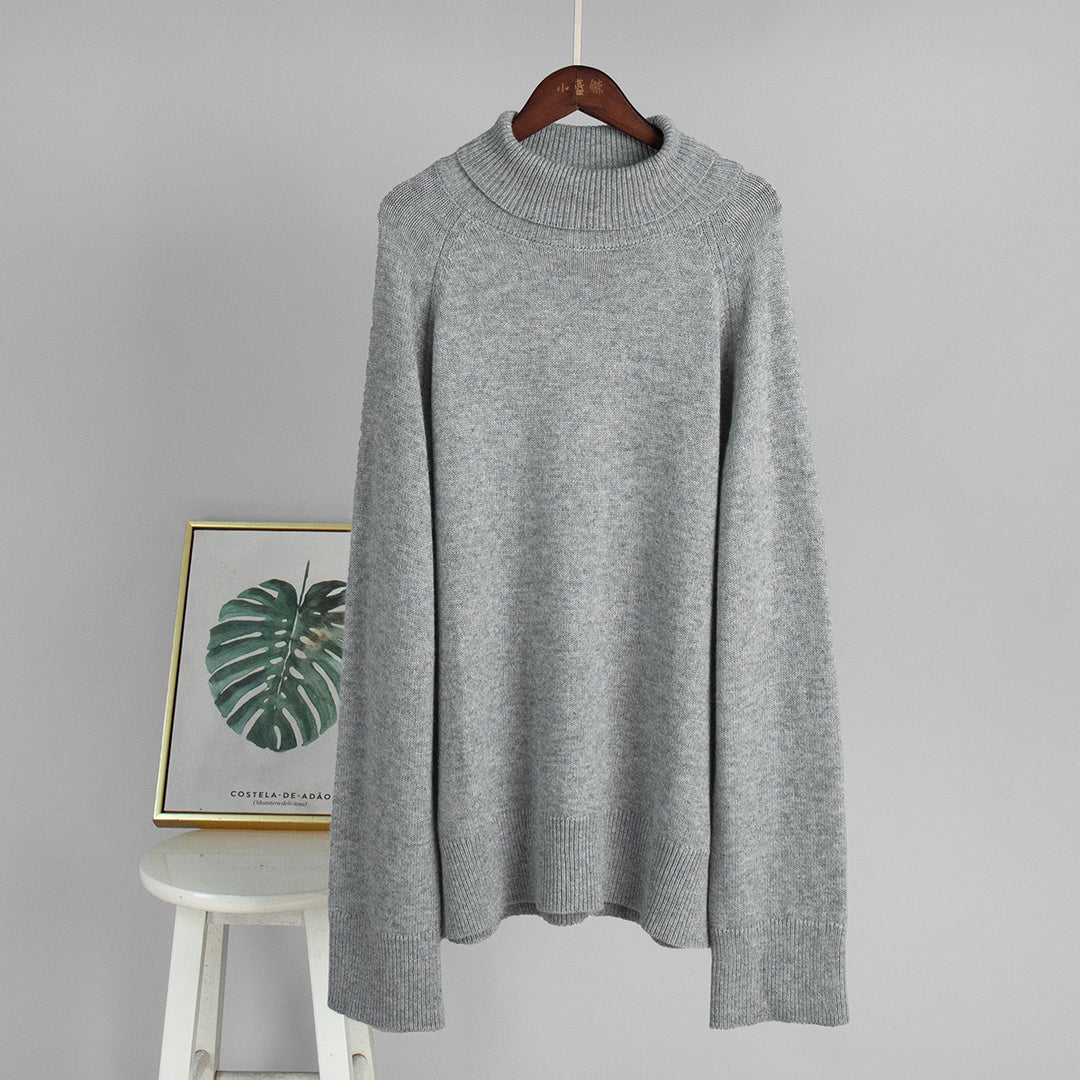 Damen Oversized Rollkragenpullover Drune