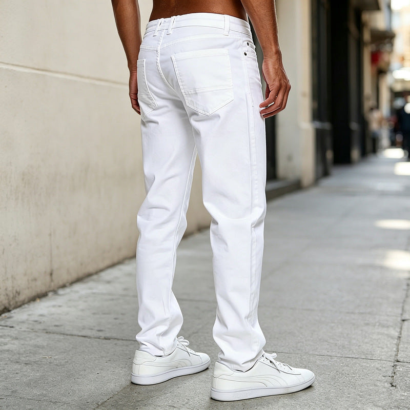 Herren Bequeme gerade geschnittene Jeans Drune