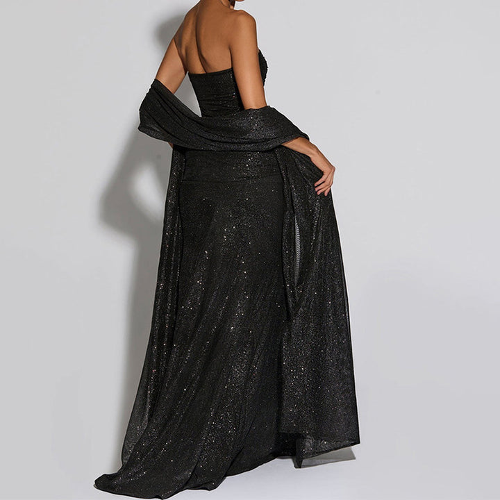 Damen Glamouröses Abendkleid mit Drapierungen Drune