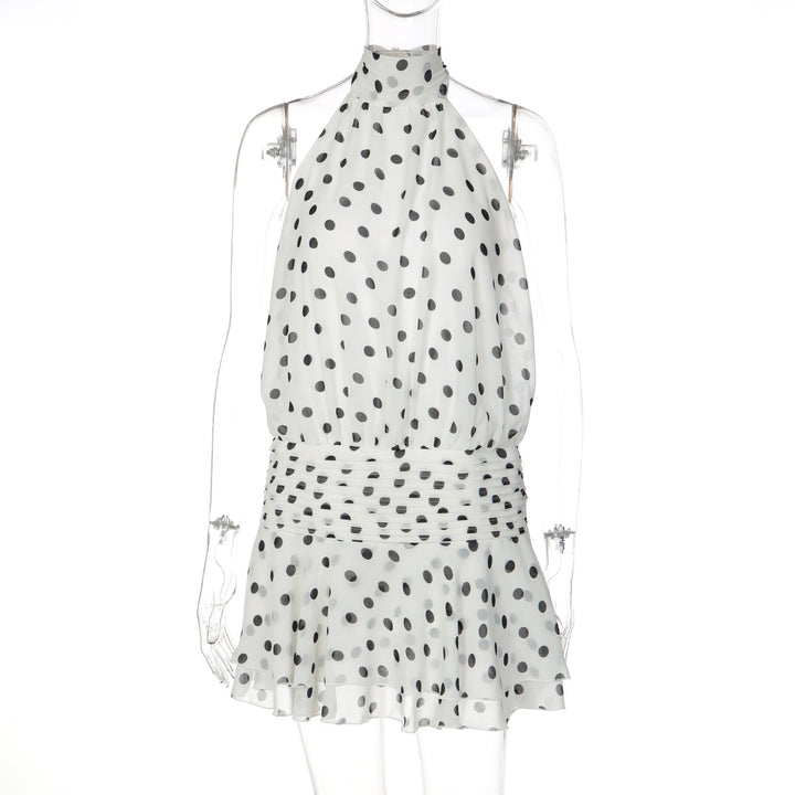 Damen Halterkleid mit verspieltem Punkten Drune