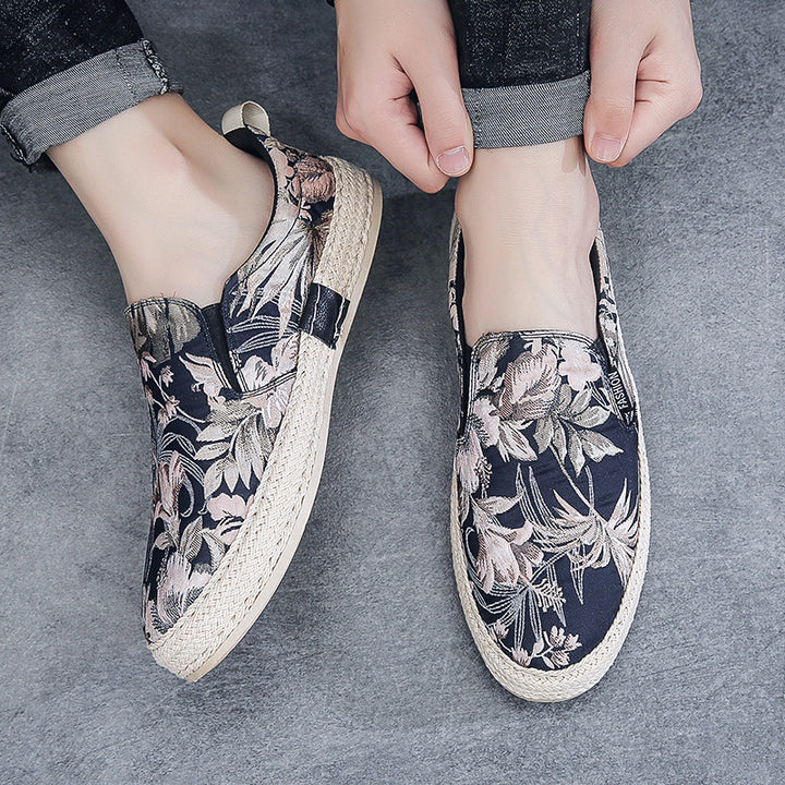 Damen Florale Slip-On Sneakers
