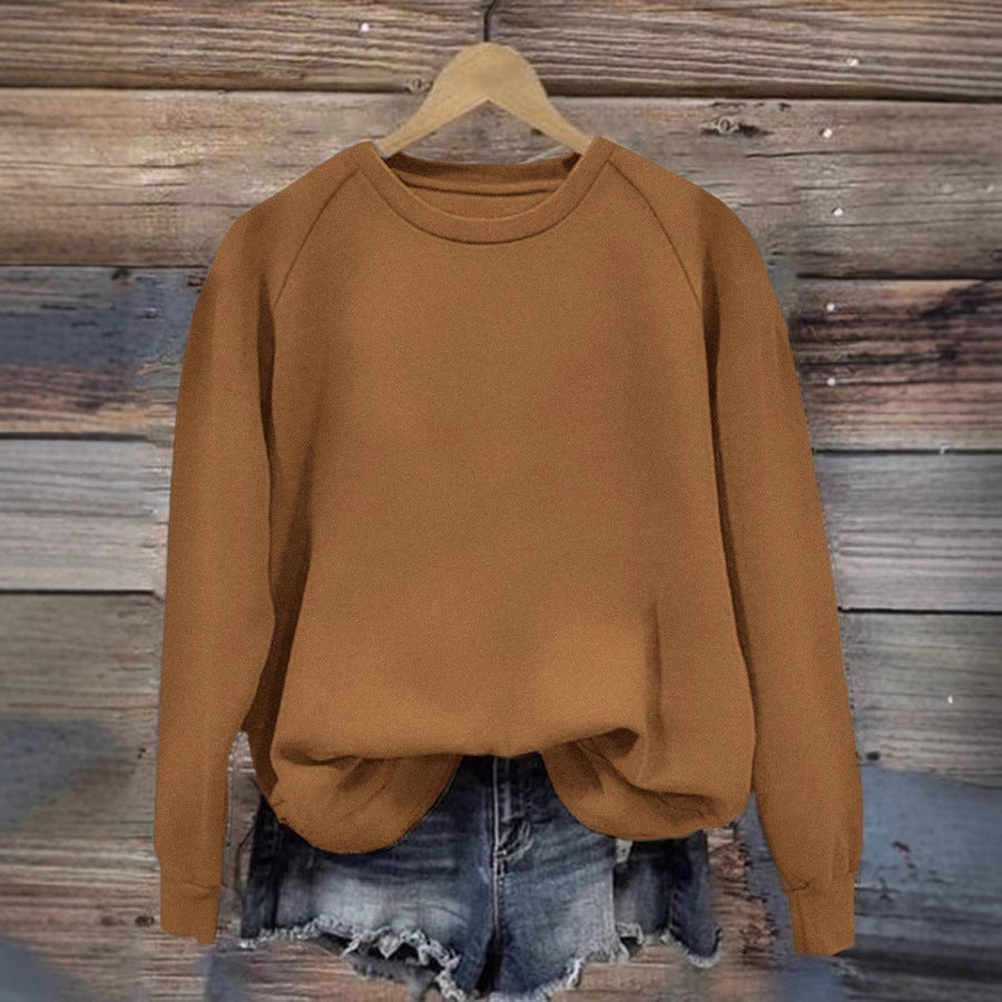 Damen Oversize Sweatshirt mit Raglanärmeln und elastischem Saum Drune