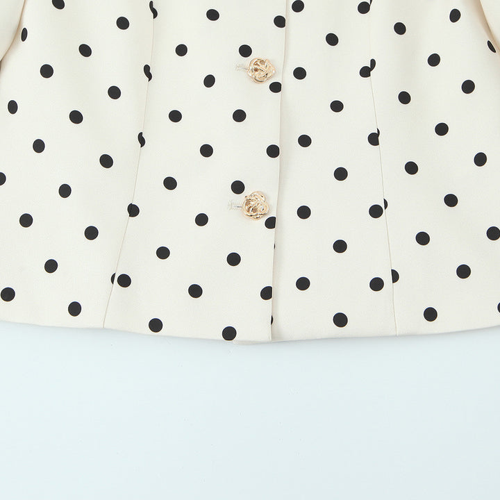 Damen elegante Bluse mit Puffärmeln und Knopfdetails Drune
