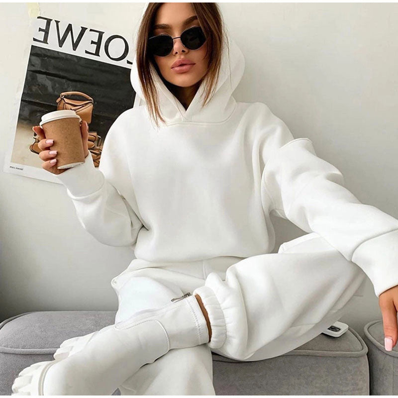 Damen entspannendes Hoodie und Jogginghose-Set Drune