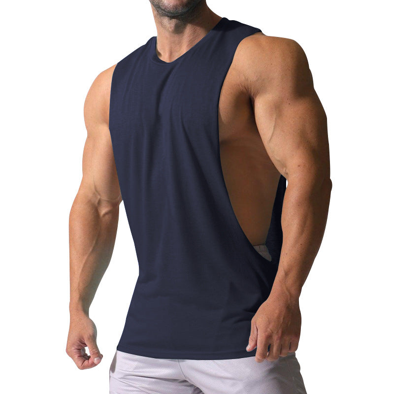 Herren nan Muskelshirt mit extra tiefen Armöffnungen und atmungsaktivem Baumwollmix Drune