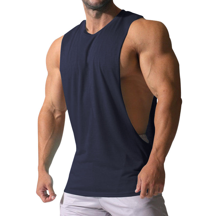 Herren nan Muskelshirt mit extra tiefen Armöffnungen und atmungsaktivem Baumwollmix Drune