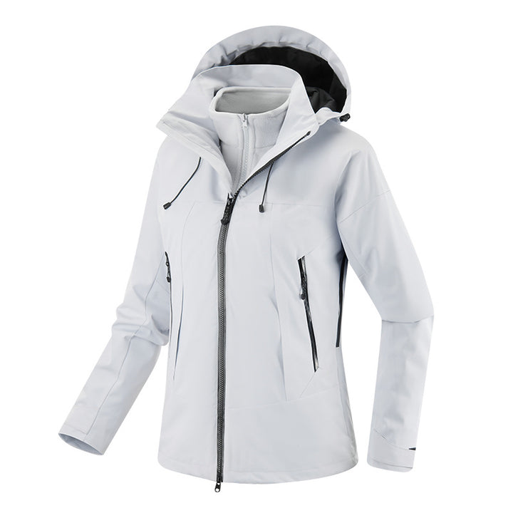 Damen Multikomfort Softshelljacke mit herausnehmbarem Fleece-Inlay und verstellbarer Kapuze Drune