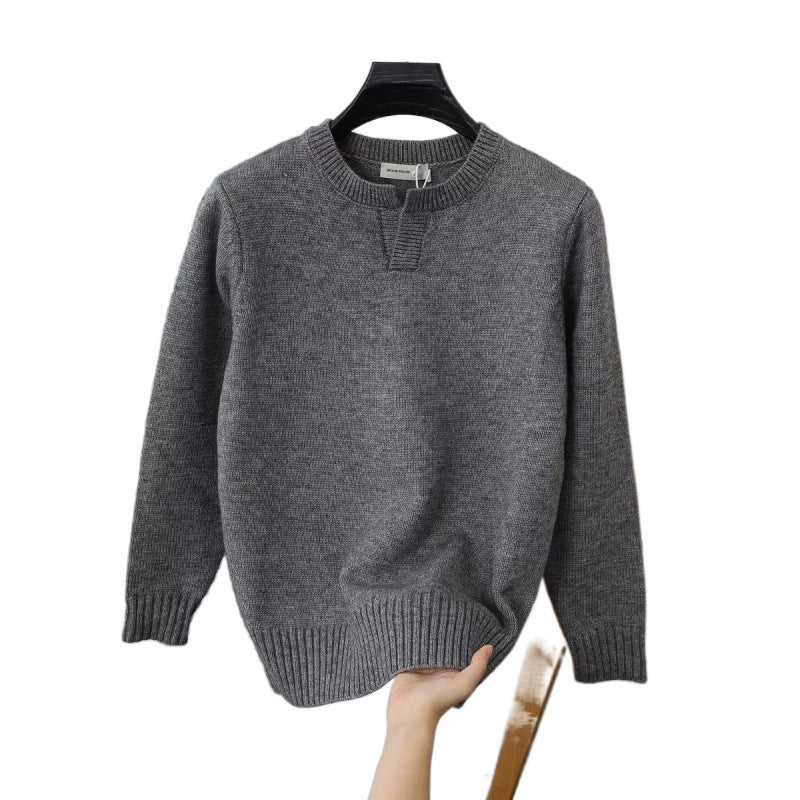Damen Eleganter Strickpullover mit Stehkragen Drune