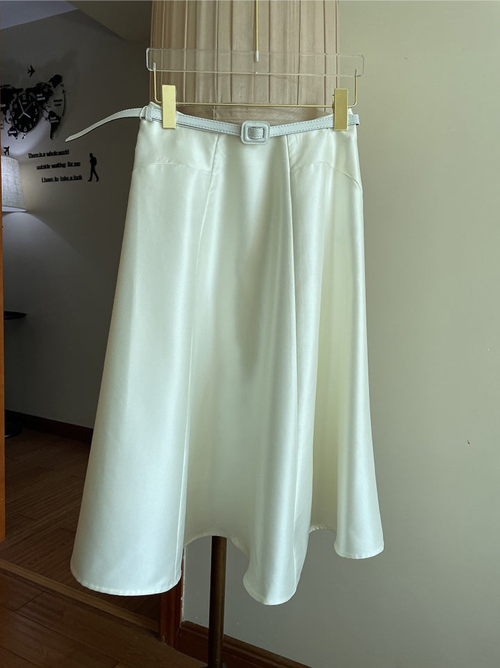 Damen Midirock mit elegantem Bund Drune