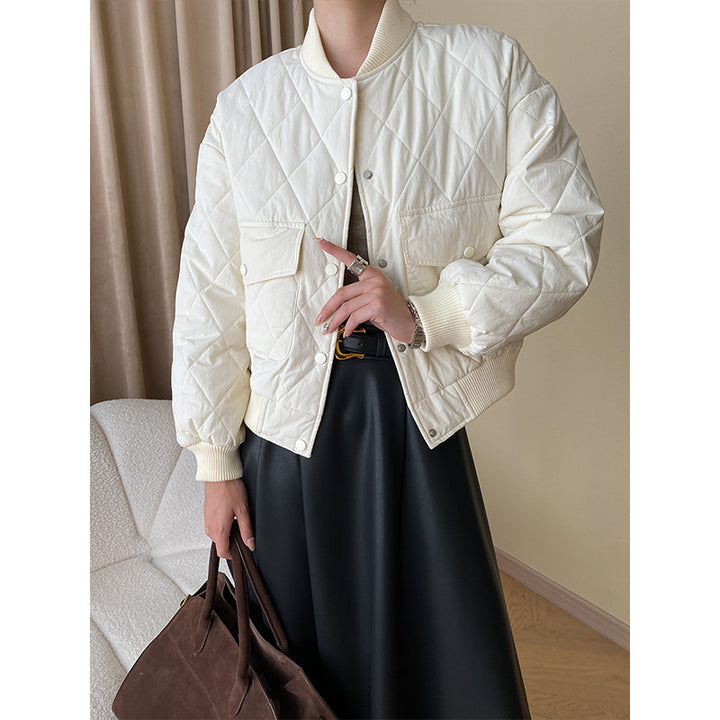 Damen gesteppte Übergangsjacke mit minimalistischen Details Drune