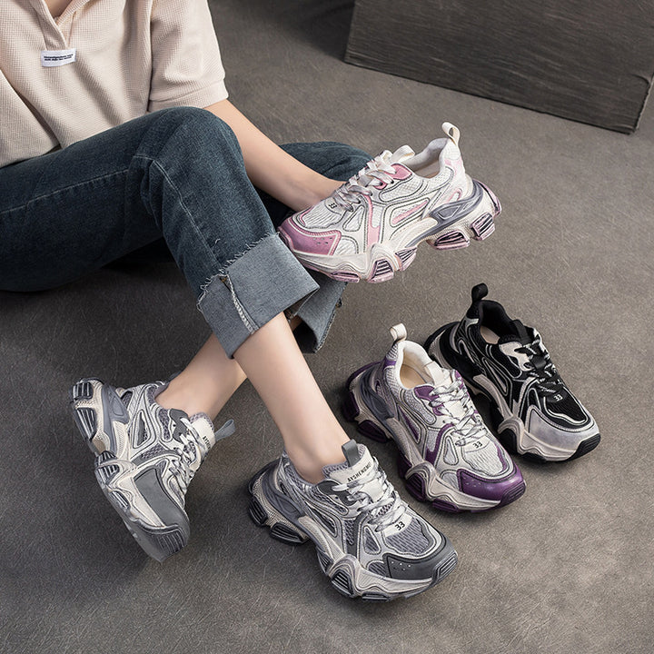 Damen Sportliche Chunky Sneakers mit atmungsaktiver Oberflächenstruktur und innovativer Sohlentechnologie Drune