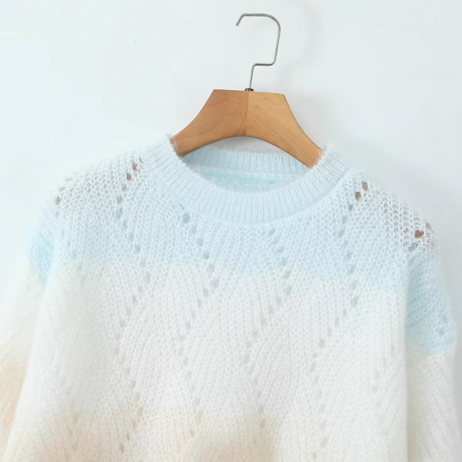 Damen Komfortabler Strickpullover mit zarten Farbtönen Drune