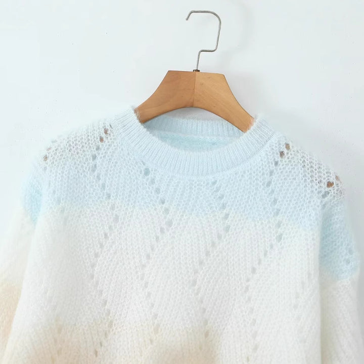 Damen Komfortabler Strickpullover mit zarten Farbtönen Drune