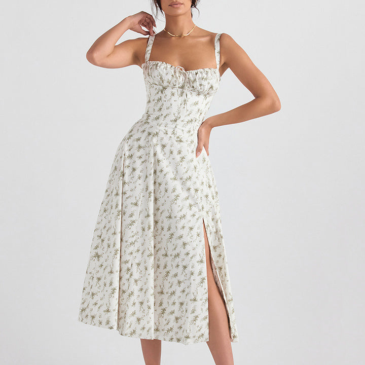 Damen Midikleid mit floralem Muster Drune
