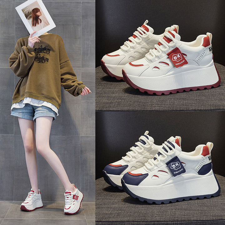 Damen Sportliche Plateausneakers mit modernem Design und flexibler Sohle Drune