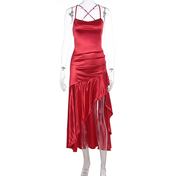 Damen Satin Abendkleid Drune