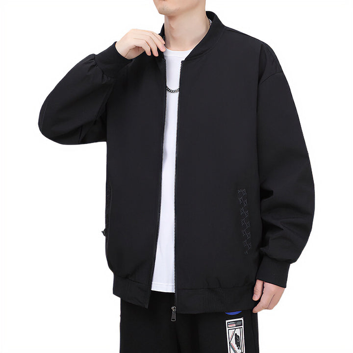 Herren Modische Übergangsjacke mit seitlichen Reißverschlüssen Drune