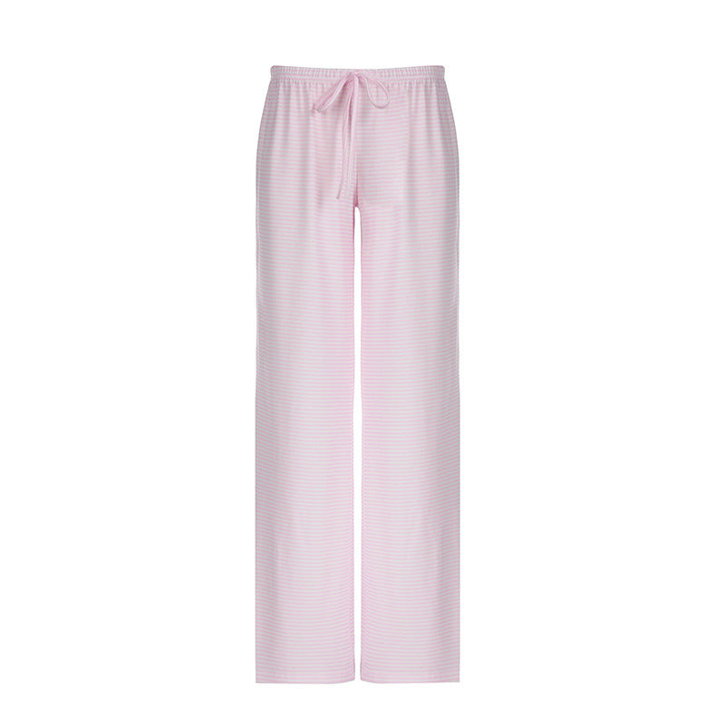 Damen nan leichte Jersey Loungehose mit Tunnelzug und weitem Bein Drune