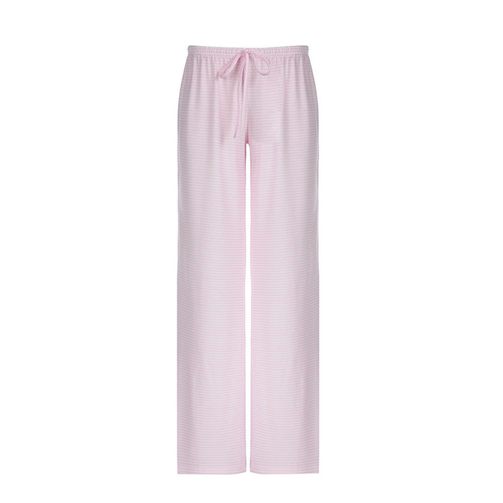 Damen nan leichte Jersey Loungehose mit Tunnelzug und weitem Bein Drune