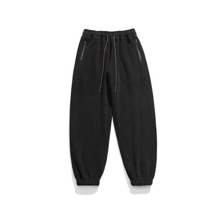 Herren Weit geschnittene Fleece-Jogginghose mit elastischen Bündchen und Eingrifftaschen Drune