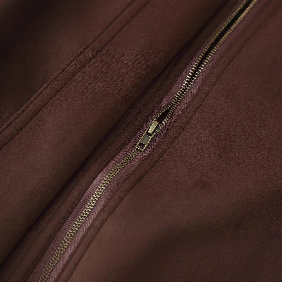 Damen elegante Übergangsjacke mit hohem Kragen Drune