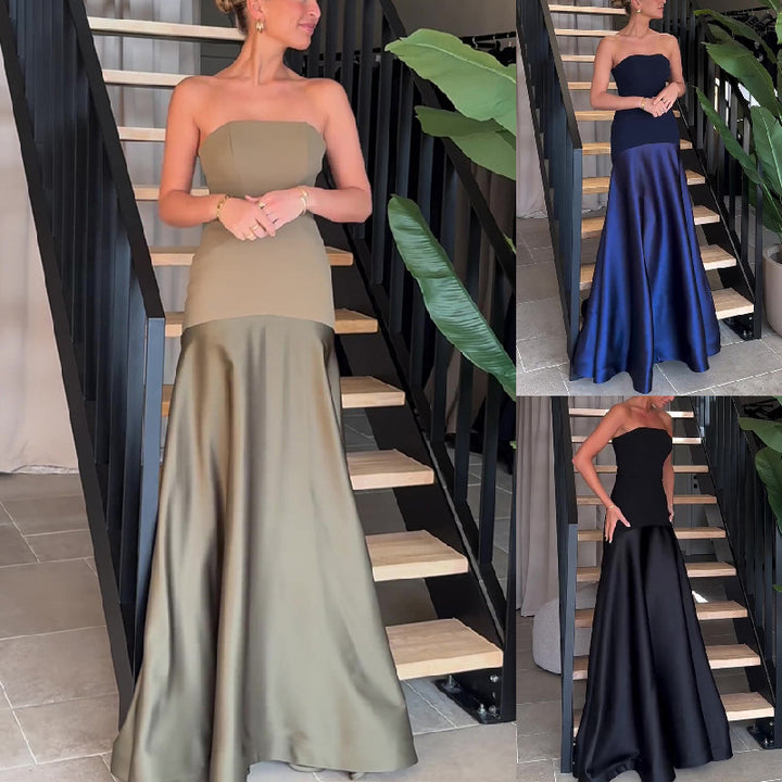 Damen Abendkleid mit elegantem Bustier-Oberteil und schwingendem Saum Drune