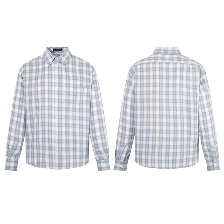 Herren Legeres Oversize-Hemd mit Karomuster, klassischem Hemdkragen und Brusttasche Drune