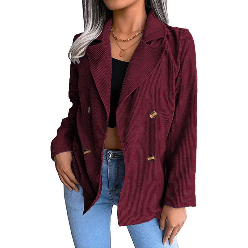 Drune | Damen Baumwolljacke Doppelknopfverschluss