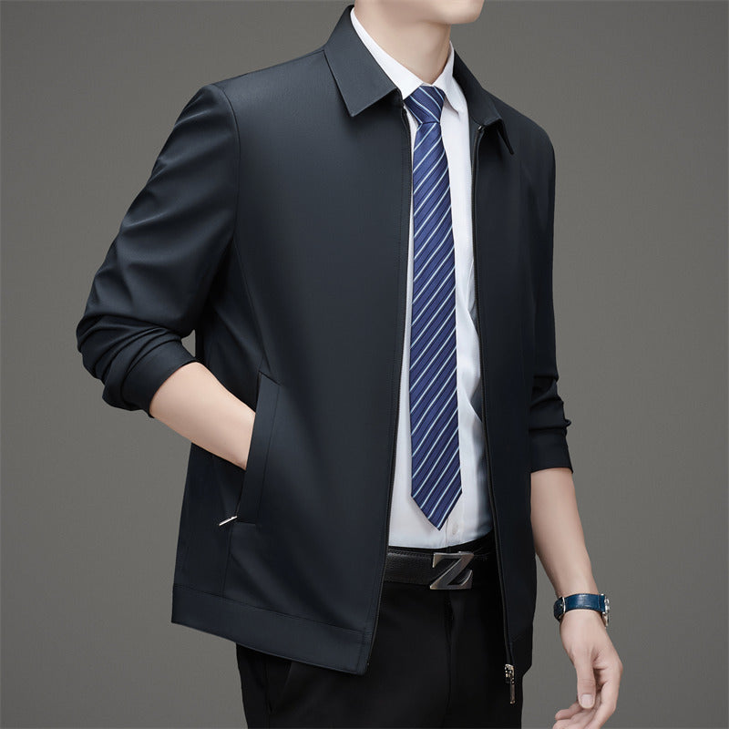 Herren elegante Freizeitjacke mit praktischem Stehkragen und atmungsaktiven Eigenschaften Drune