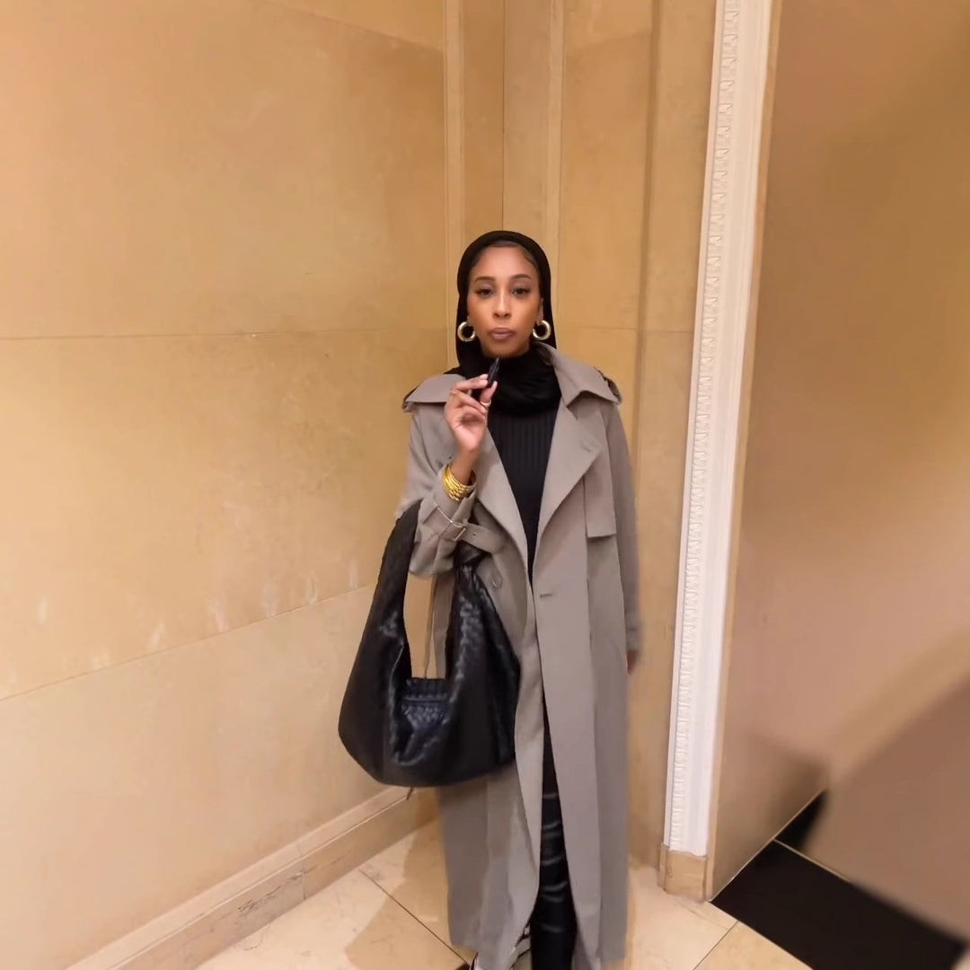 Damen Modischer Oversized Trenchcoat Drune