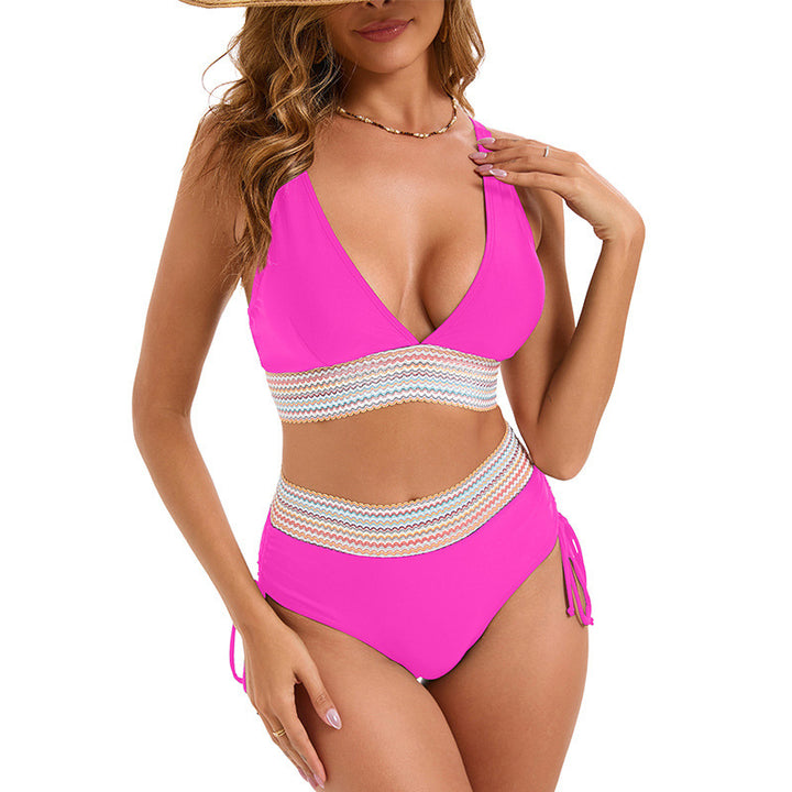 Damen Hochtaillierter Bikini mit raffinierter Rückenschnürung Drune
