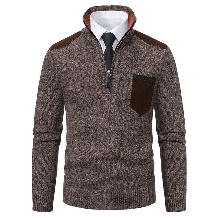 Herren modischer Pullover mit Stehkragen Drune