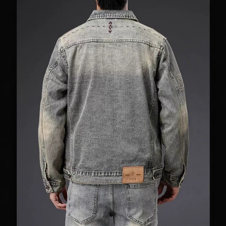 Herren Denimjacke mit einzigartigen Details Drune