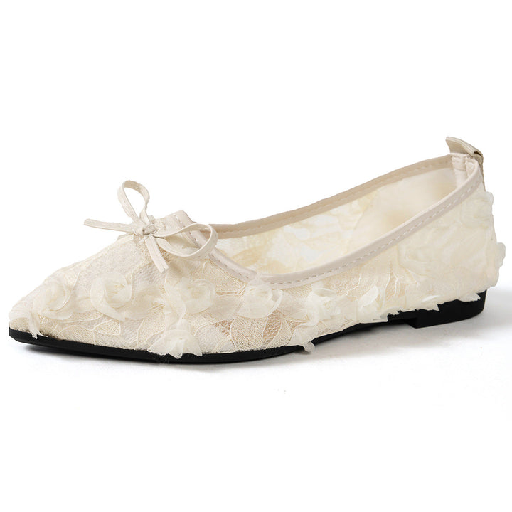 Damen elegante Spitzenschuhe mit floralem Design Drune