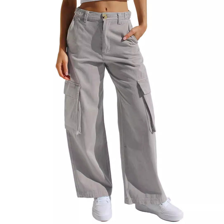 Damen Moderne Cargo-Hose mit funktionalen Seitentaschen und lässigem Schnitt Drune